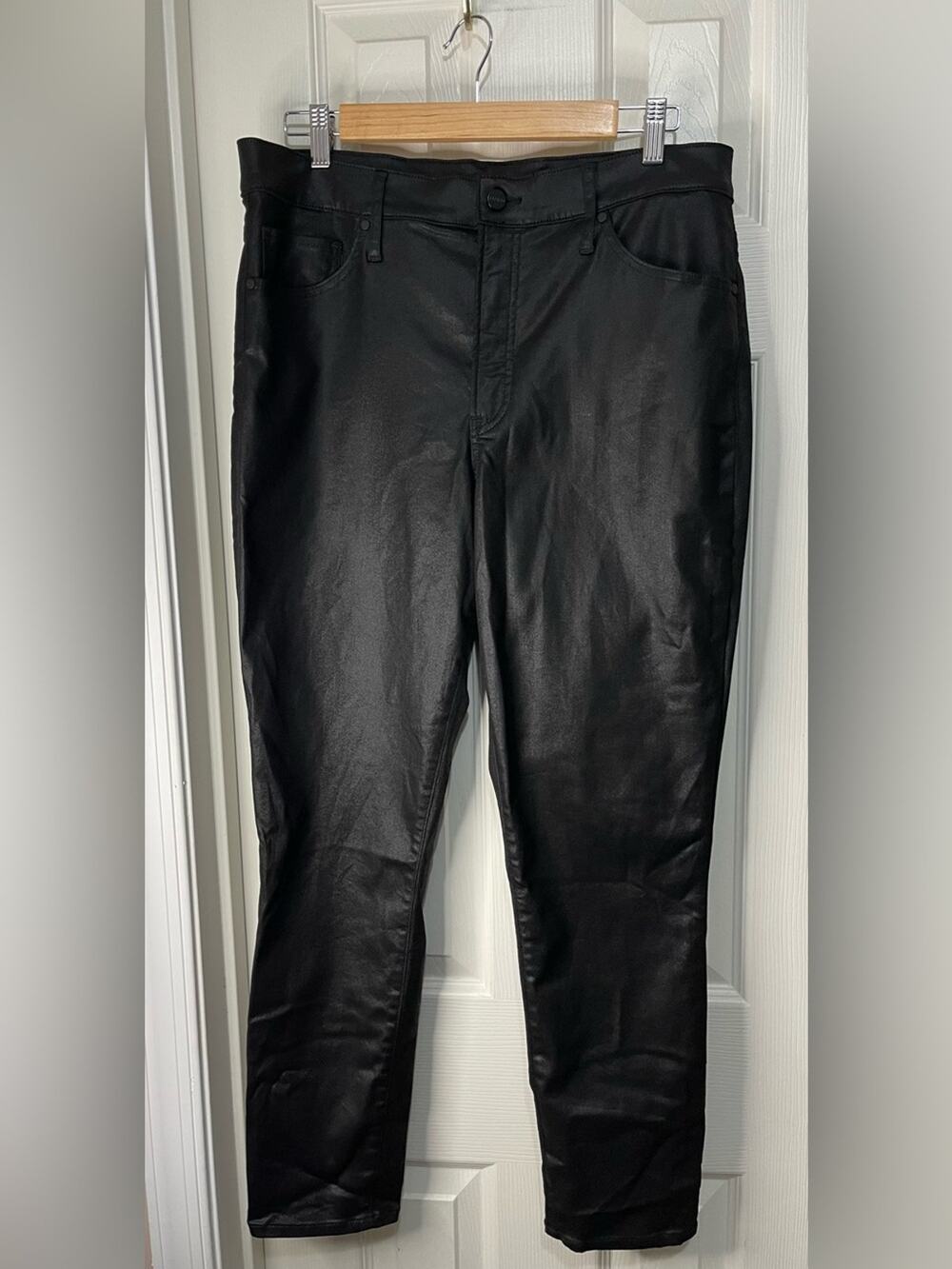 Express Black Coated Skinny Ankle Jeans size 14R